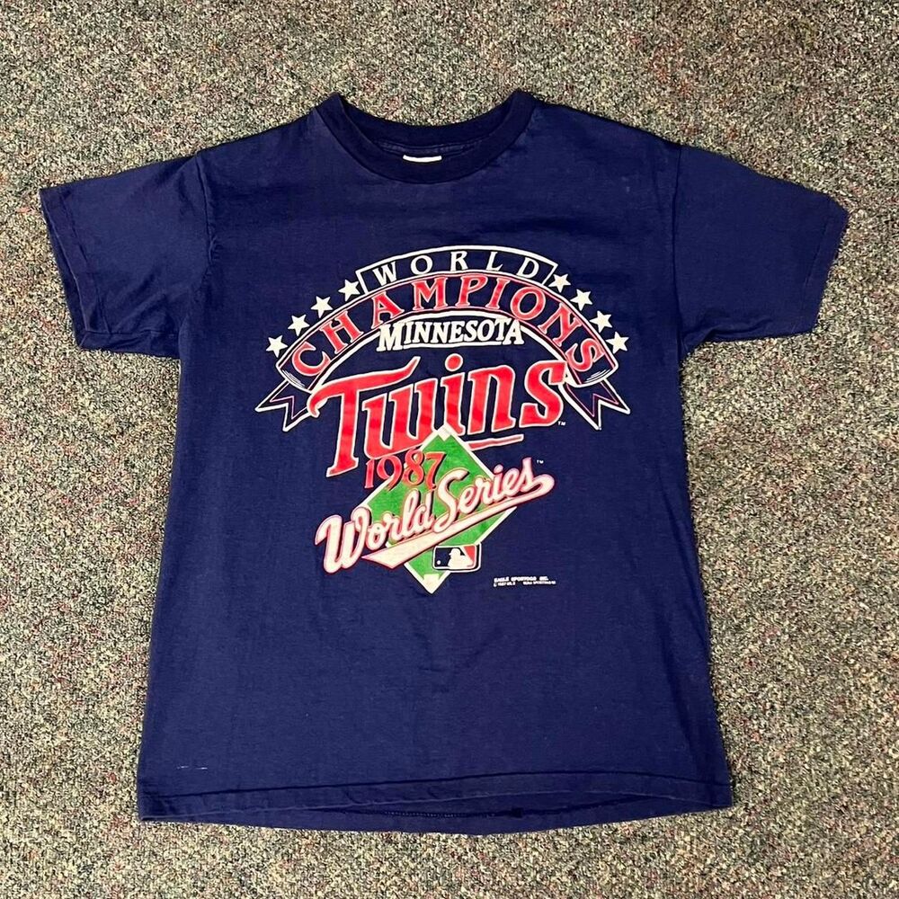 Vintage 1987 Minnesota Twins World Series navy tee